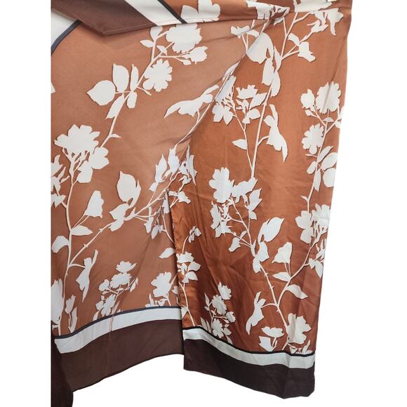 Rachel Zoe Camel Floral Wrap Skirt, NWT, Small - Picture 5 of 7